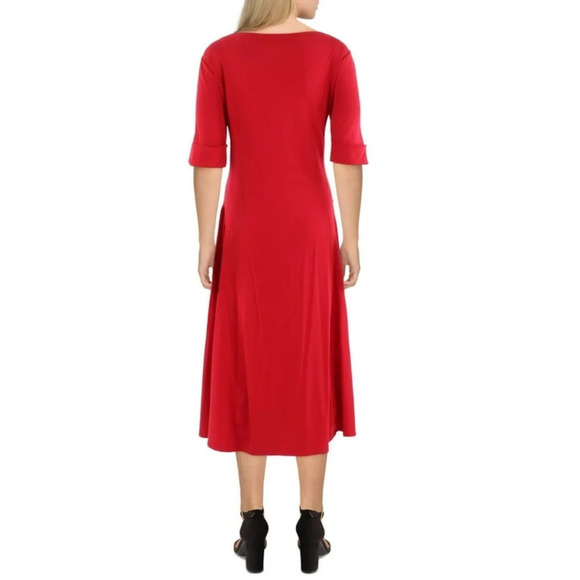 Lauren Ralph Lauren Womens Comfy Midi T-Shirt Dress - Picture 2 of 7